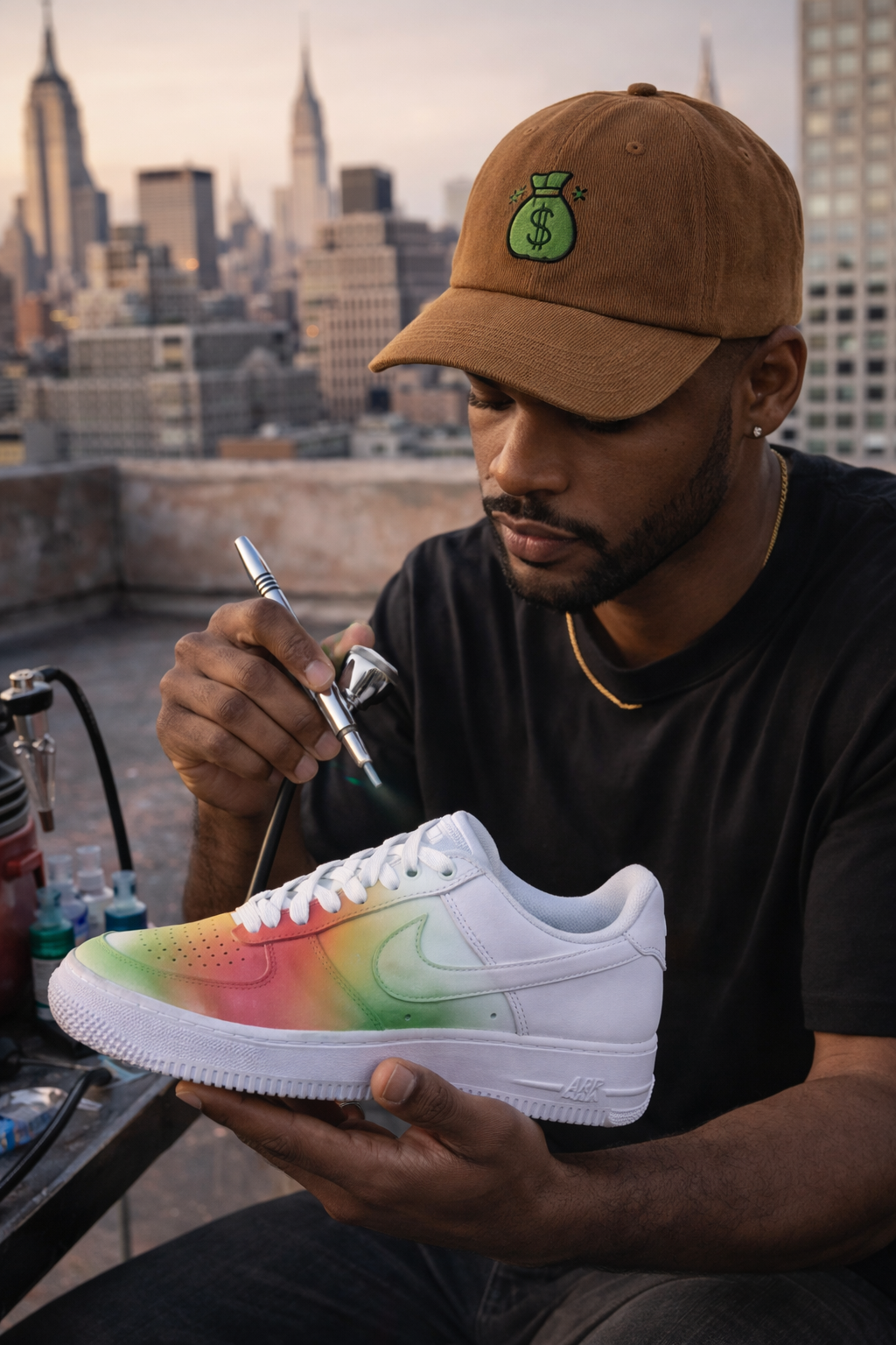 Money Bag - Embroidered Corduroy Hat