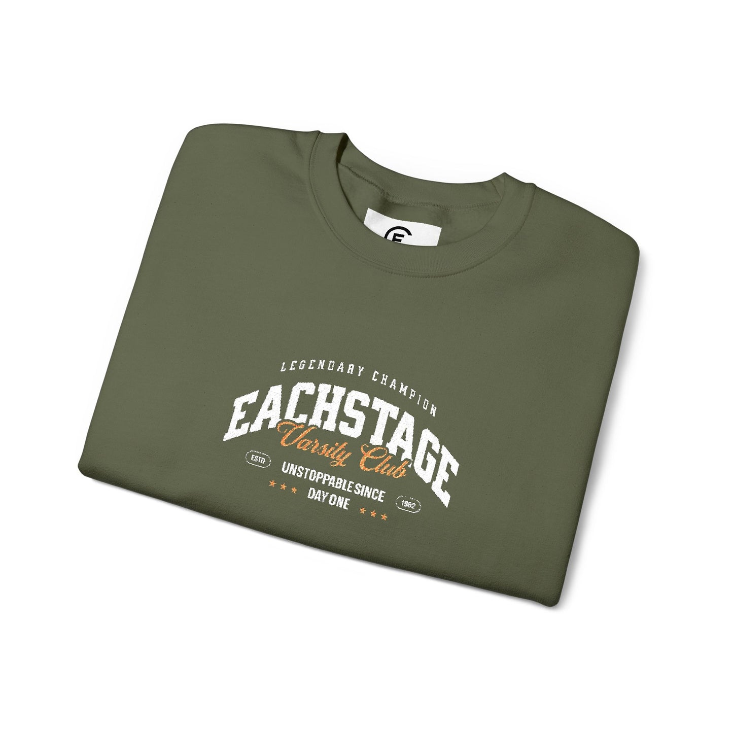EachStage Varsity Club Embroidered Crewneck Sweatshirt