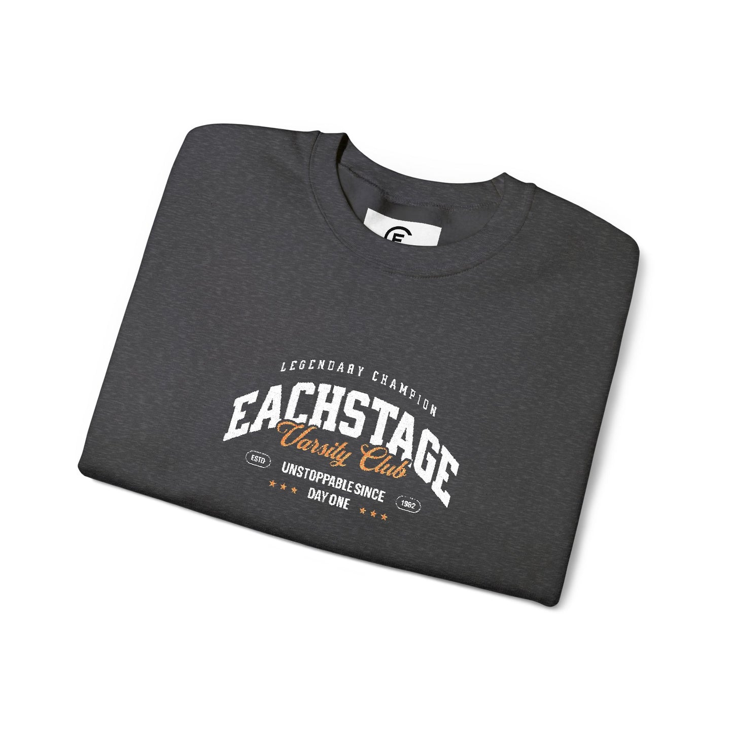 EachStage Varsity Club Embroidered Crewneck Sweatshirt