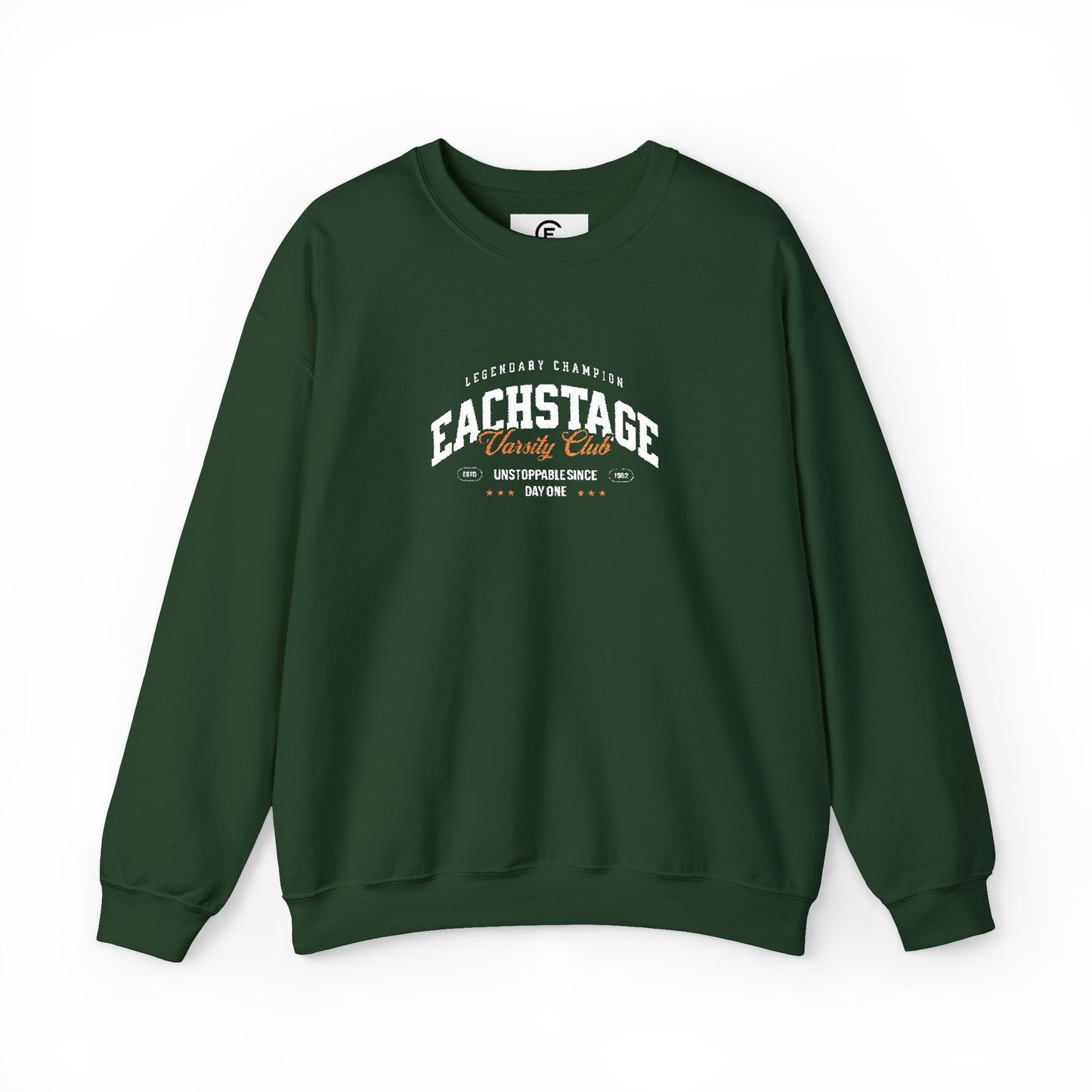 EachStage Varsity Club Embroidered Crewneck Sweatshirt