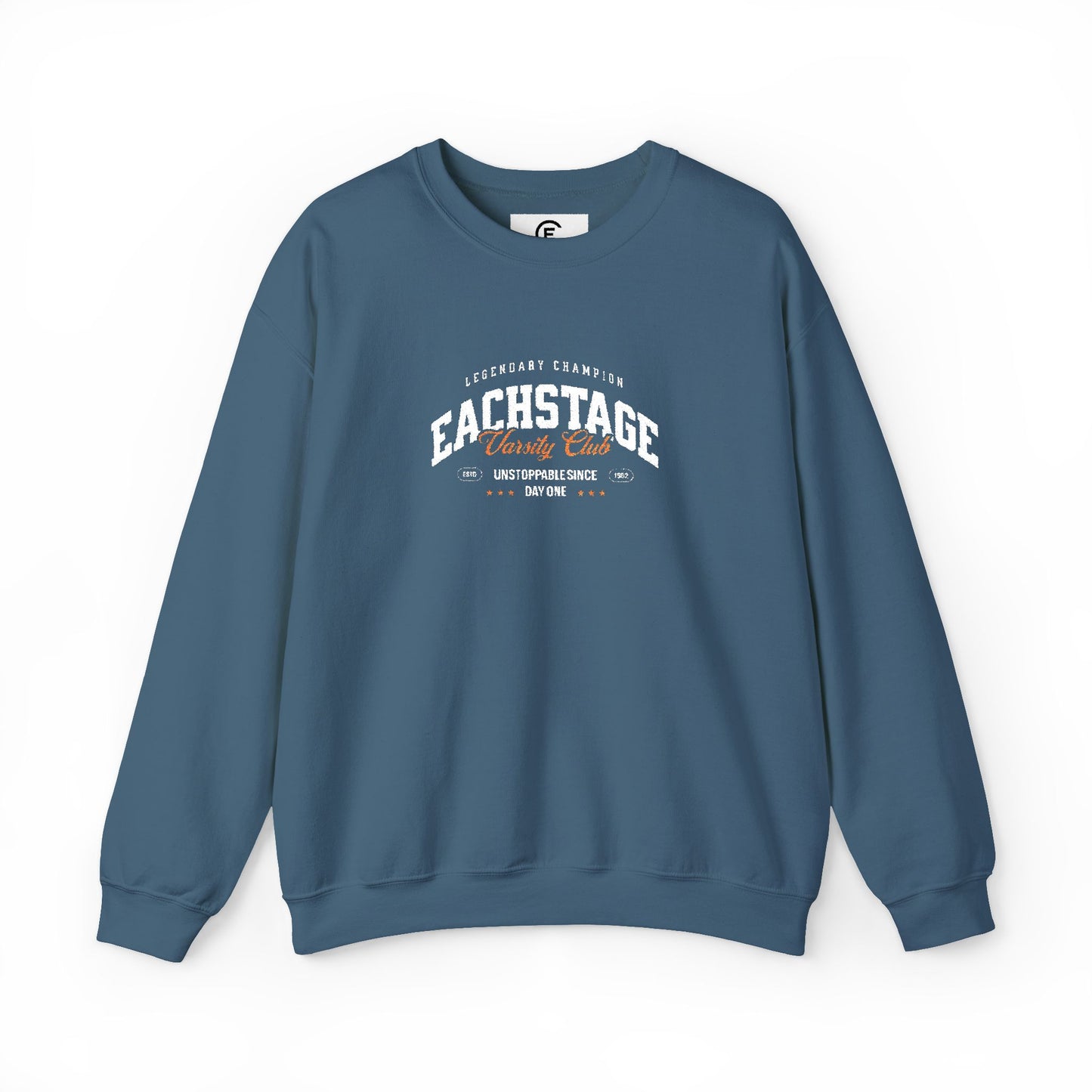 EachStage Varsity Club Embroidered Crewneck Sweatshirt