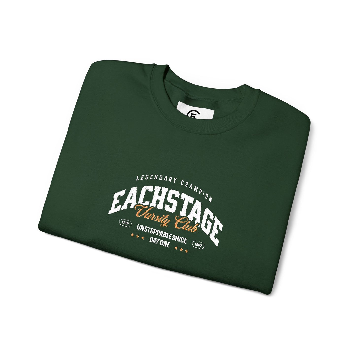 EachStage Varsity Club Embroidered Crewneck Sweatshirt