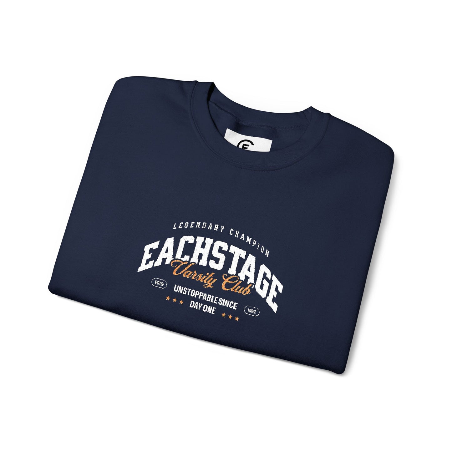 EachStage Varsity Club Embroidered Crewneck Sweatshirt