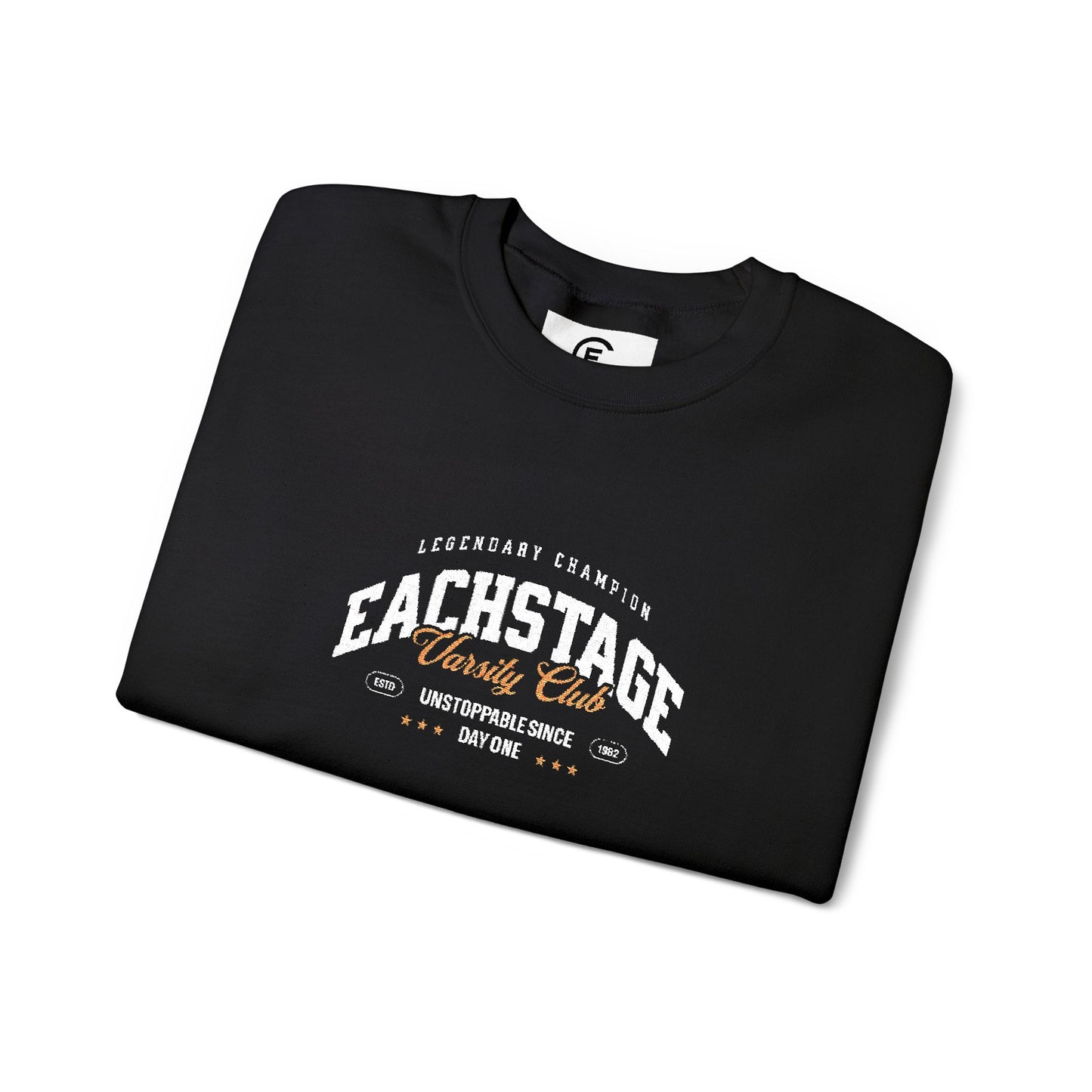 EachStage Varsity Club Embroidered Crewneck Sweatshirt