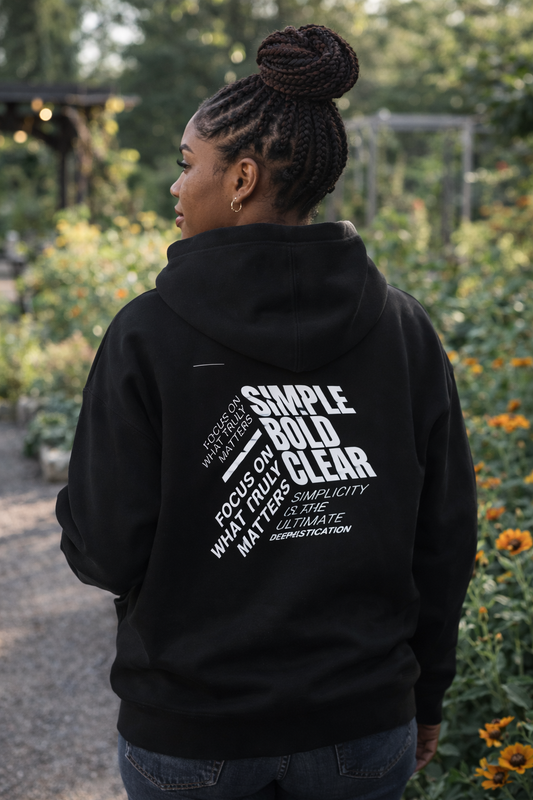 Simple Bold Clear Graphic Hoodie