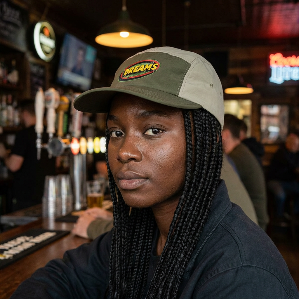 Dreams Embroidered Two-Tone Nylon Cap