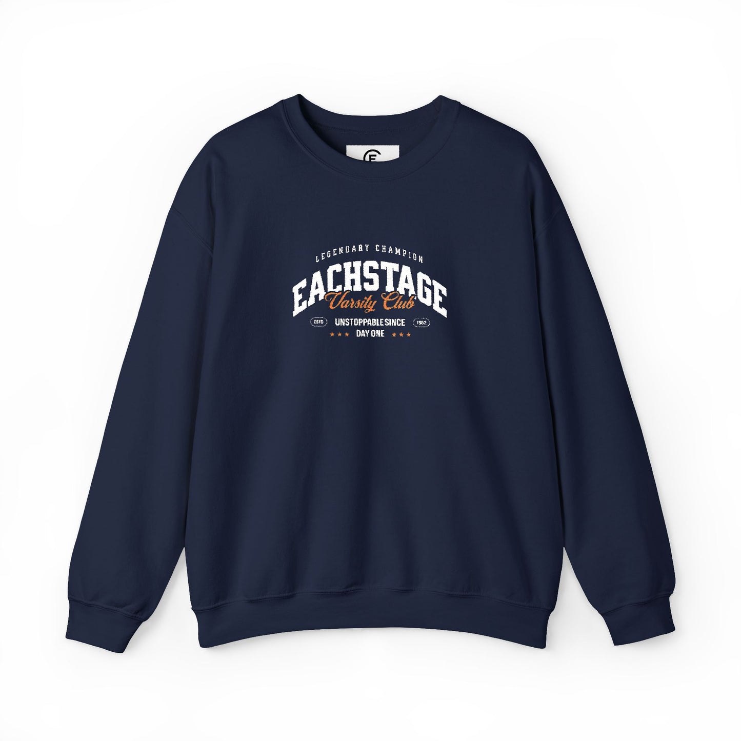 EachStage Varsity Club Embroidered Crewneck Sweatshirt