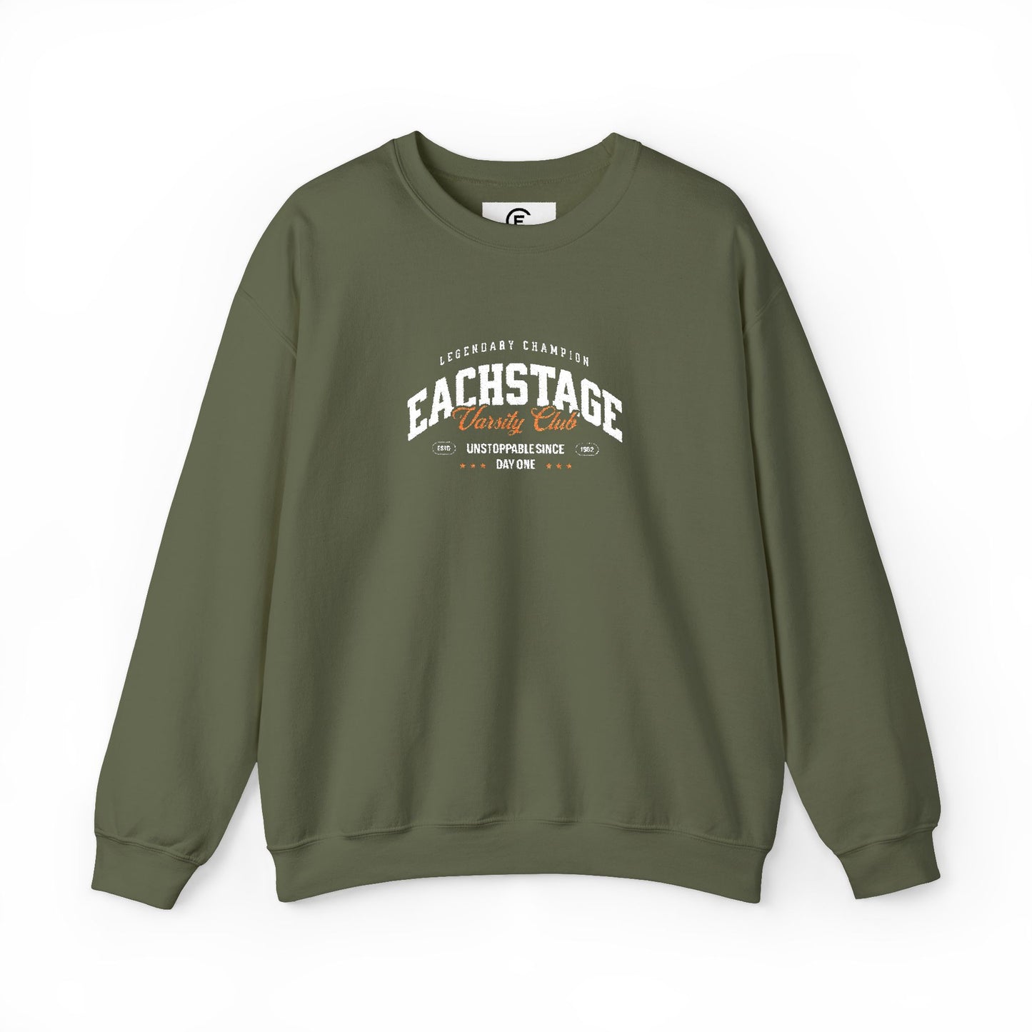 EachStage Varsity Club Embroidered Crewneck Sweatshirt