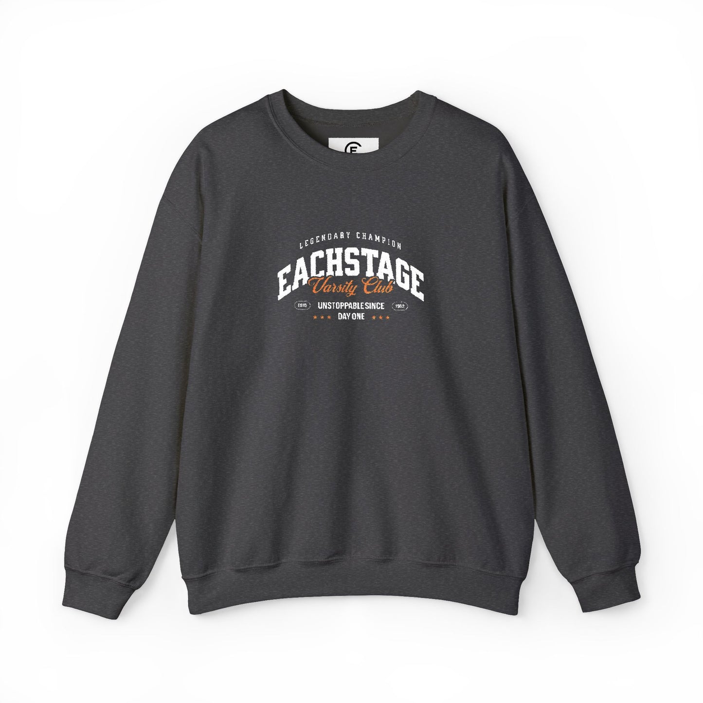 EachStage Varsity Club Embroidered Crewneck Sweatshirt